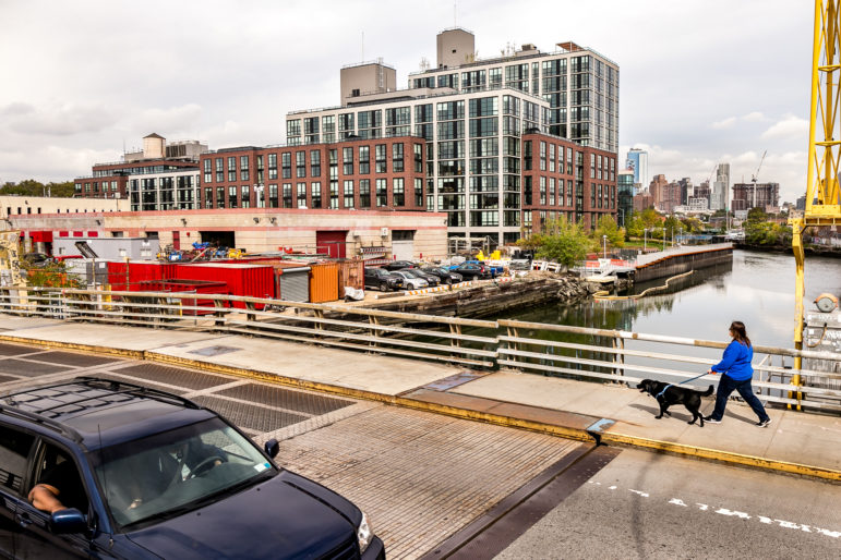 The view from the 3rd Street bridge over the Gowanus Canal, where residential and industrial uses already mix—although it is unclear how long that will last.