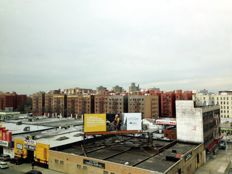 Longwood, in the Bronx, seen from the Bruckner Expressway. From that distance, change seems costless and desperately needed. The closer truth is more complicated.