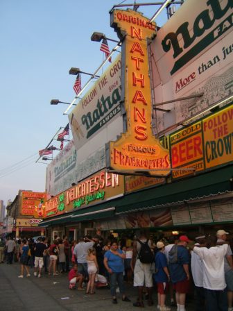 In front of Nathan's, Coney Island, 2007