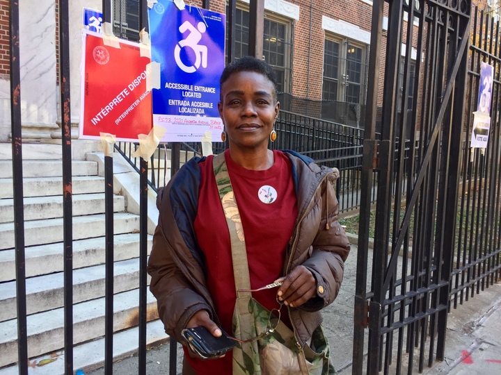Sindy Jenkins, 49, voted for the first time Tuesday.