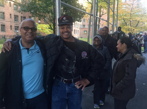 Will Lane, 60, (right) works construction on high rises. His friend, Dennis Ortiz, 59, (left) is a counselor at Montefiore Wellness Center. 
