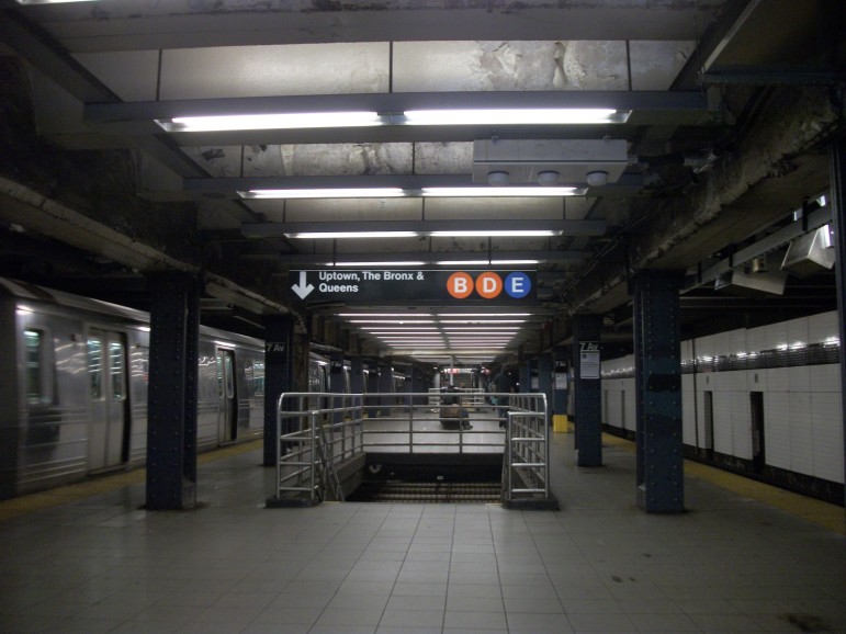 The subway platform where Brian Watkins family was killed in 1990. A bid by Johnny Hincapie to overturn his conviction for a role in the attack hinges on whether witnesses saw him somewhere other than this platform at the time of the assault.