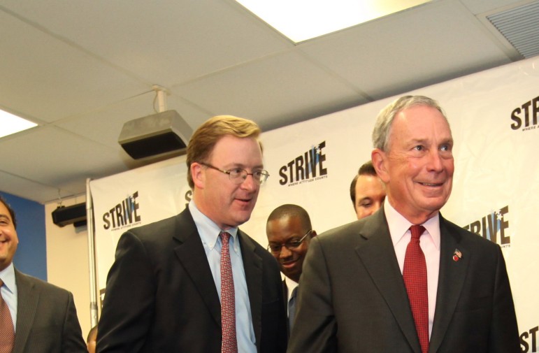 Then-HRA Commissioner Robert Doar at left with Mayor Bloomberg in 2012.