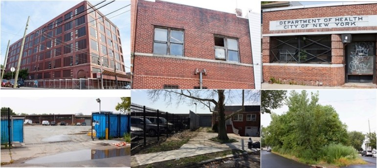 Six of the seven parcels auctioned by the city this week.