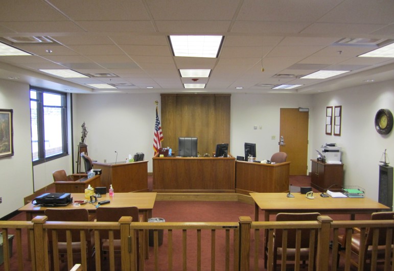 An immigration courtroom in Texas.