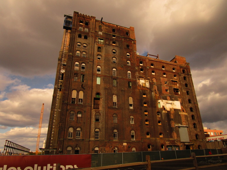 Exterior of the old Domino Sugar Factory as seen last October. While manufacturing in the County of Kings will never regain its old size or shape, it has seen something of a rebound.