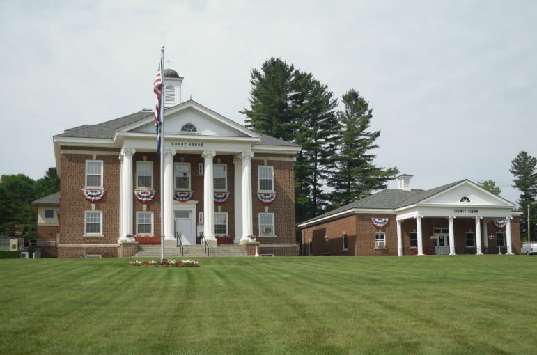 The courthouse in Hamilton County, New York. Hamilton had the distinction, in 2006 and again in 2013, of sending the fewest new inmates to state prisons: four in each year.