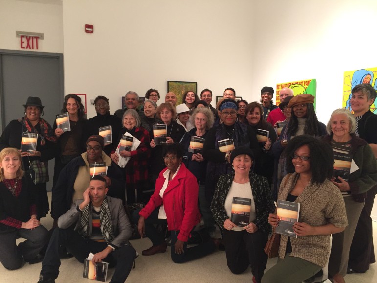 Authors of a volume of Bronx memoirs pose at a recent book launch event. The project challenges stereotypes about the borough.