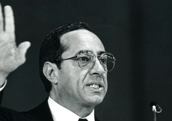 Mario Cuomo in 1987. Prison populations swelled dramatically on his watch, then began to recede under Govs. Pataki, Spitzer, Paterson and Andrew Cuomo.