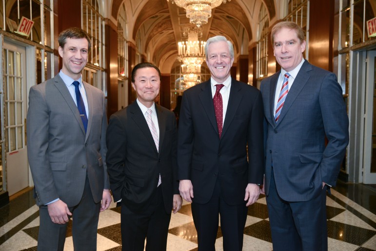 From left to right: McGregor Smyth, executive director of NYLPI; Don Liu, executive vice president, general counsel and secretary of Xerox Corporation; Carey Dunne, partner at Davis Polk & Wardwell LLP; Lawrence Gresser, NYLPI board chair.