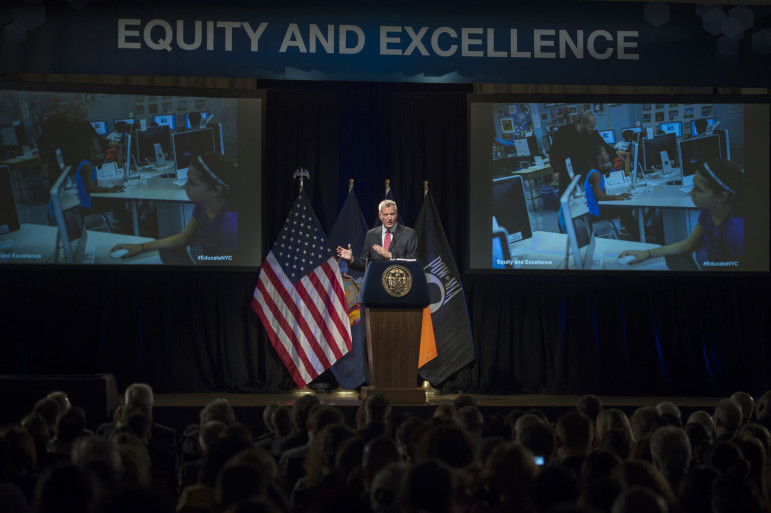 De Blasio had been faulted for not having an overarching schools strategy. Wednesday's speech may have put that concern to rest, although critics will now focus on the content of his proposal.