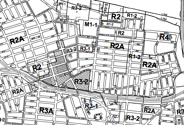 Zoning is actually way more exciting than this portion of the city's zoning map makes it seem. Honest.
