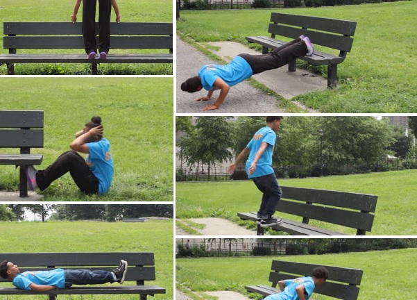 Elements of the Bronx Bench Workout, as demonstrated by Ana de la Cruz and Angel Lopez.