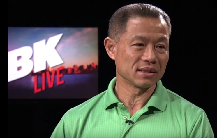 Former City Comptroller John Liu on the set of BRIC-TVs BkLive.