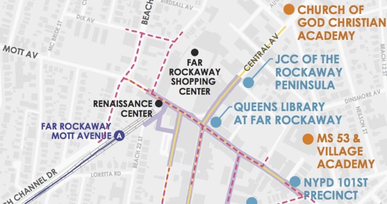 A section of the EDC map of the proposed Far Rockaway development area.