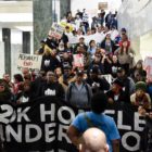 rally in Albany 2020 for homeless policy