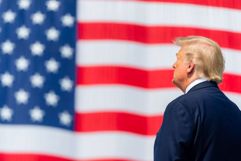 President Trump and Old Glory