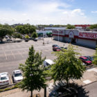 A parking lot and a PC Richards store