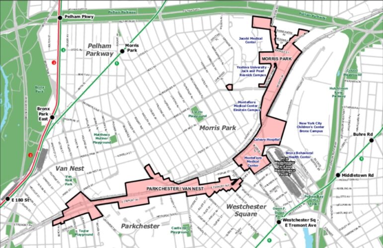 Bronx MetroNorth rezoning map
