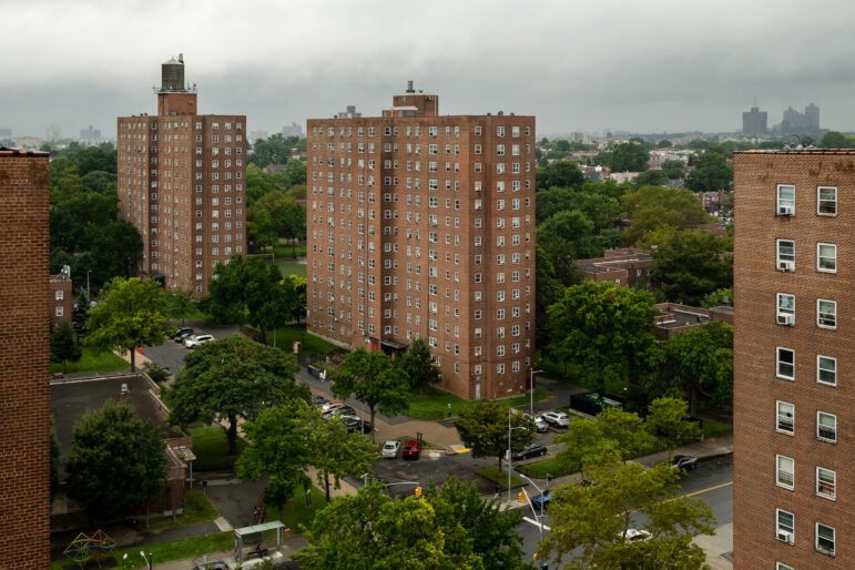 A view of NYCHA’s Edenwald Houses campus from near East 229 Street.