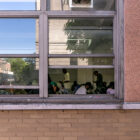 A window outside St Brigid's School