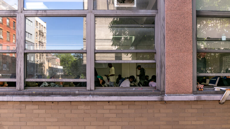 A window outside St Brigid's School