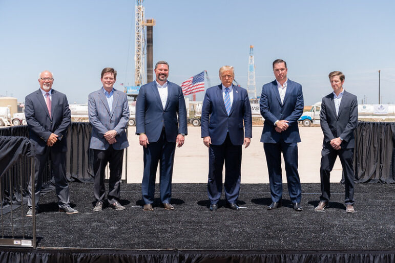 Trump with oil execs