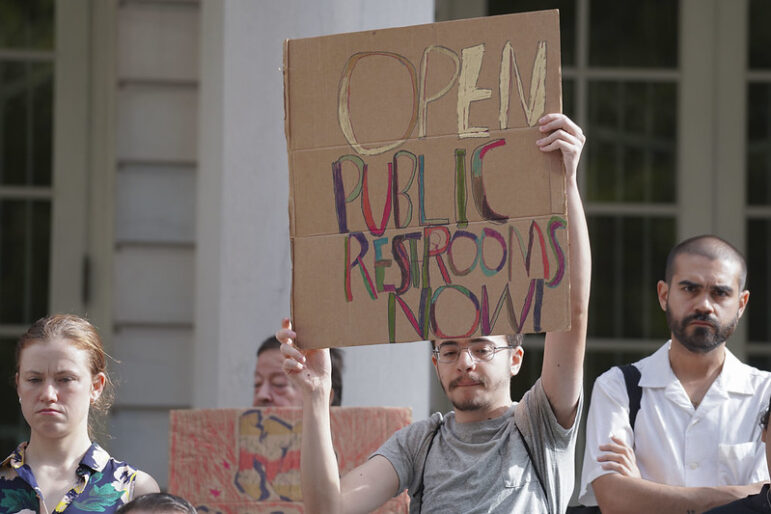 public bathrooms rally