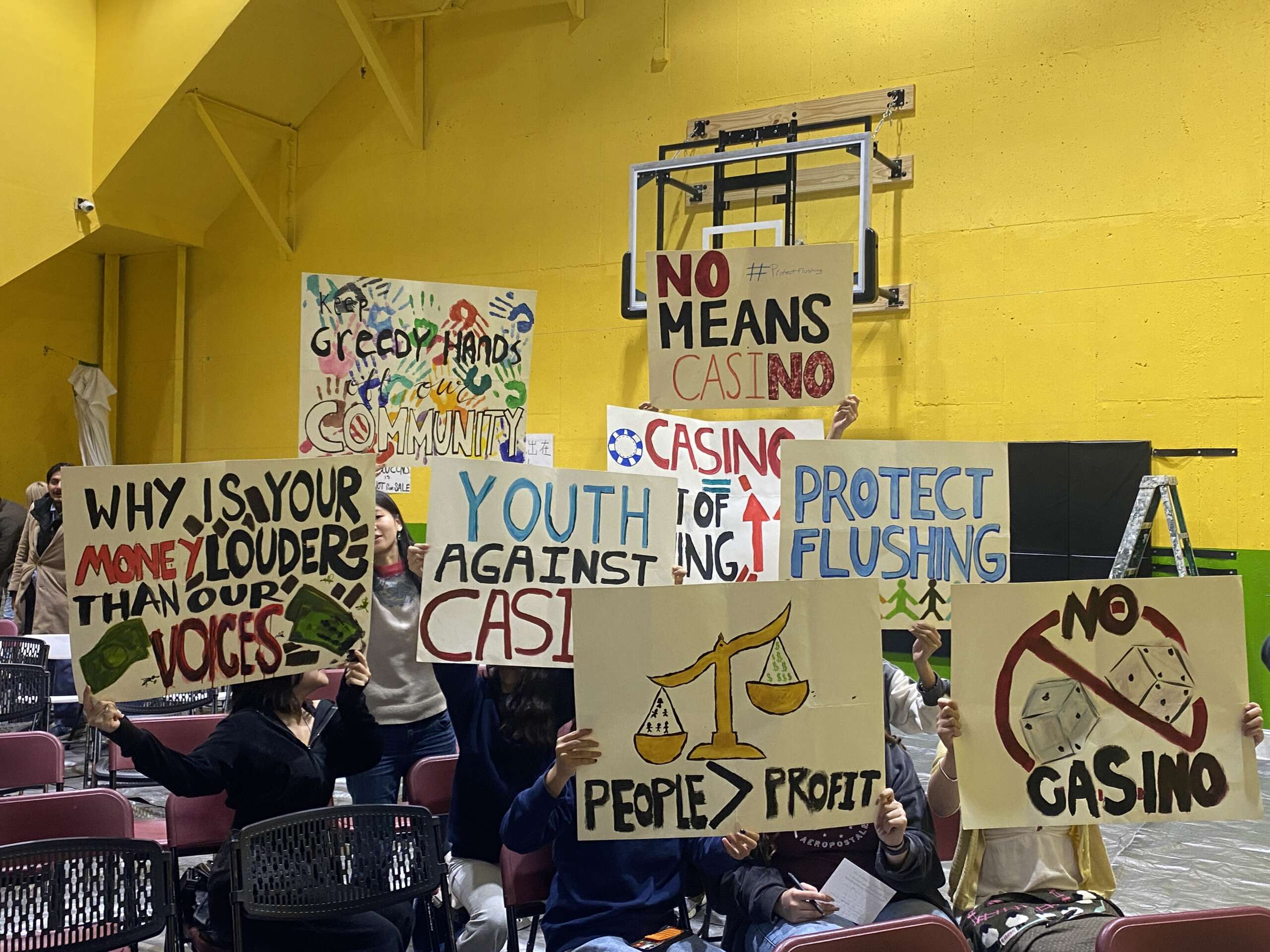 Casino protest